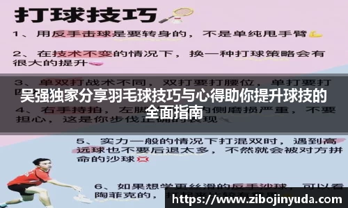 吴强独家分享羽毛球技巧与心得助你提升球技的全面指南